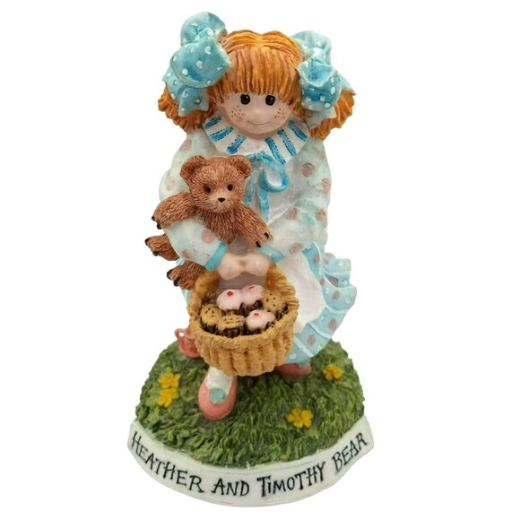 Tea Party Teddies Heather And Timothy Bear Figurine Linda Grayson 1996 4.5 Inch - Picture 1 of 15